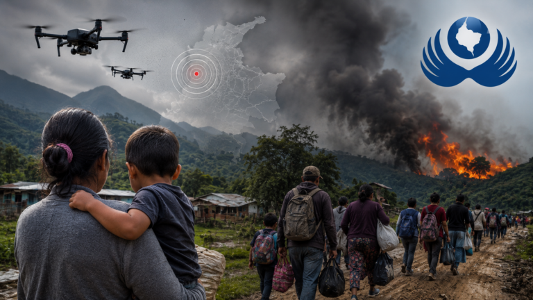 Enfrentamientos con drones en Briceño obligan al desplazamiento de decenas de familias, alerta la Defensoría del Pueblo
