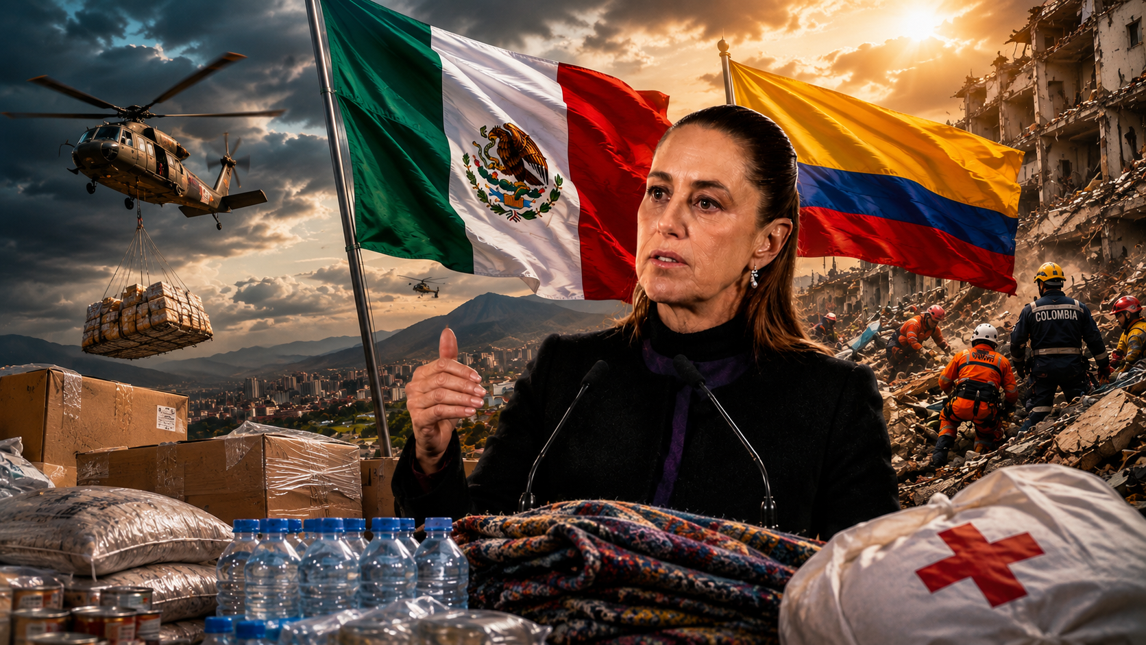 México envía ayuda humanitaria a Colombia tras el terremoto: llegarán 78 toneladas de asistencia